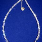 .925 Sterling Silver Necklace Crystals AB Heart MADE WITH SWAROVSKI ELEMENTS