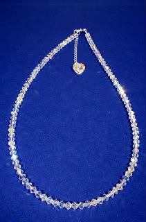 .925 Sterling Silver Necklace Crystals AB Heart MADE WITH SWAROVSKI ELEMENTS