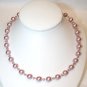 .925 Sterling Silver Dusky Rose Pink Pearl Necklace made with SWAROVSKI ELEMENTS