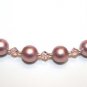.925 Sterling Silver Dusky Rose Pink Pearl Necklace made with SWAROVSKI ELEMENTS