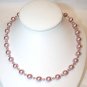 .925 Sterling Silver Dusky Rose Pink Pearl Necklace made with SWAROVSKI ELEMENTS