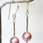 .925 Sterling Silver Dusky Rose Pearl Earrings made with SWAROVSKI ELEMENTS