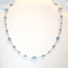 Sterling Silver Aquamarine made with SWAROVSKI ELEMENTS