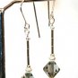 .925 Sterling Silver Grey Crystal Handmade Earrings made with SWAROVSKI ELEMENTS