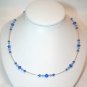 .925 Sterling Silver Sapphire Light Blue Crystals made with SWAROVSKI ELEMENTS
