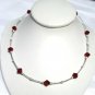.925 Sterling Silver Ruby Pink Crystal Bracelet made with SWAROVSKI ELEMENTS