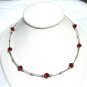 .925 Sterling Silver Siam Ruby Red Crystal Earings made with SWAROVSKI ELEMENTS