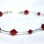.925 Sterling Silver Siam Red Crystal Bracelet made with SWAROVSKI ELEMENTS