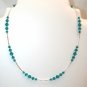 .925 Sterling Silver Teal Blue Zircon Crystals made with SWAROVSKI ELEMENTS
