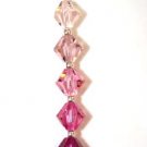.925 Sterling Silver Rose Fuchsia Crystal Pendant made with SWAROVSKI ELEMENTS