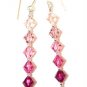 .925 Sterling Silver Rose Fuchsia Crystal Pendant made with SWAROVSKI ELEMENTS