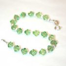 .925 Sterling Silver Peridot Green Crystals made with SWAROVSKI ELEMENTS