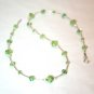 .925 Sterling Silver Peridot Green Crystal Necklace made with SWAROVSKI ELEMENTS