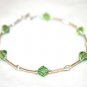 .925 Sterling Silver Peridot Green Crystal Necklace made with SWAROVSKI ELEMENTS