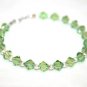 .925 Sterling Silver Peridot Green Crystal Necklace made with SWAROVSKI ELEMENTS