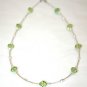 .925 Sterling Silver Peridot Green Crystal Necklace made with SWAROVSKI ELEMENTS