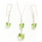 .925 Sterling Silver Butterfly Crystal Necklace Set made with SWAROVSKI ELEMENTS