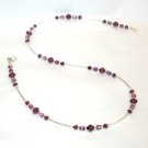 .925 Sterling Silver Amethyst Crystals Necklace made with SWAROVSKI ELEMENTS