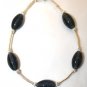 Bracelet .925 Sterling Silver Various Blues Oval Glass