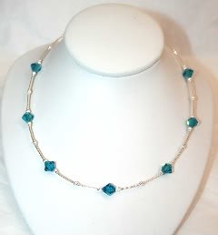 .925 Indicolite Crystals made with SWAROVSKI ELEMENTS