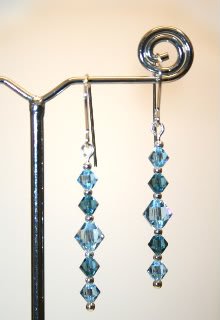 Aquamarine blue made with SWAROVSKI ELEMENTS crystals