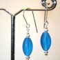 Necklace .925 Stering Silver Various Blues Oval Glass