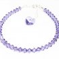 .925 Sterling Silver Fuhsia Crystal Heart Charm MADE WITH SWAROVSKI ELEMENTS