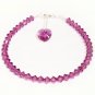 .925 Sterling Silver Light Siam Red Heart Bracelet made with SWAROVSKI ELEMENTS