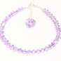 .925 Sterling Silver Violet Crystal Heart Bracelet MADE WITH SWAROVSKI ELEMENTS