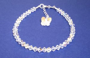 .925 Sterling Silver Crystals AB Butterfly Bracelet made with SWAROVSKI ELEMENTS