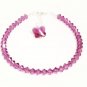 .925 Sterling Silver Pink Crystal Butterfly Charm MADE WITH SWAROVSKI ELEMENTS