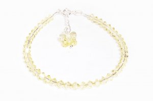 .925 Sterling Silver Yellow Butterfly Bracelet MADE WITH SWAROVSKI ELEMENTS