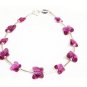 .925 Sterling Silver Pink Butterfly Bracelet made with SWAROVSKI ELEMENTS