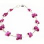 .925 Sterling Silver Light Pink Butterfly Bracelet made with SWAROVSKI ELEMENTS