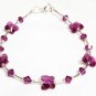 .925 Sterling Silver Bright Pink Butterfly Bracelet made with SWAROVSKI ELEMENTS