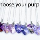 .925 Sterling Silver Purple Heart Pendant Necklace made with SWAROVSKI ELEMENTS