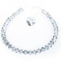 .925 Sterling Silver Grey Crystal Heart Bracelet MADE WITH SWAROVSKI ELEMENTS