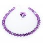 925 Sterling Silver Amethyst Crystal Heart Bracelet MADE WITH SWAROVSKI ELEMENTS