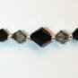 .925 Sterling Silver Grey Black Crystal Necklae made with SWAROVSKI ELEMENTS