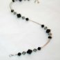 .925 Sterling Silver Grey Black Crystal Necklae made with SWAROVSKI ELEMENTS