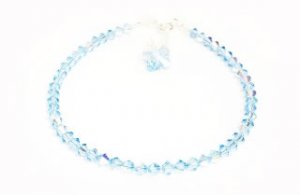 .925 Sterling Silver Aquamarine Crystals Butterfly made with SWAROVSKI ELEMENTS