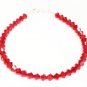 .925 Sterling Silver & Light Siam Red Crystals made with SWAROVSKI ELEMENTS