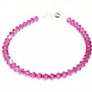.925 Sterling Silver & Bright Fuchsia Pink Crystals made with SWAROVSKI ELEMENTS