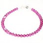 .925 Sterling Silver & Bright Fuchsia Pink Crystals made with SWAROVSKI ELEMENTS