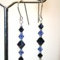 .925 Sterling Silver Indigo Sapphire Blue Necklace made with SWAROVSKI ELEMENTS