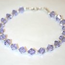 .925 Sterling Silver Violet Light Crystal Bracelet made with SWAROVSKI ELEMENT