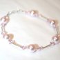 .925 Sterling Silver Light Pale Pink Pearl Earrings made with SWAROVSKI ELEMENTS