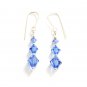 .925 Sterling Silver Sapphire Blue Crystal Necklace MADE WITH SWAROVSKI ELEMENTS