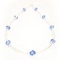 .925 Sterling Silver Sapphire Blue Crystal Necklace MADE WITH SWAROVSKI ELEMENTS
