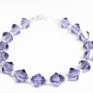 .925 Sterling Silver Bracelet Tanzanite Crystals MADE WITH SWAROVSKI ELEMENTS